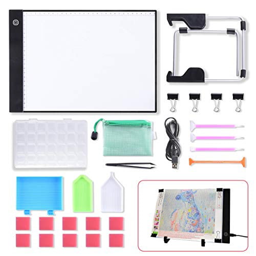 LED Diamond Painting Light Pad Board Dimmable A4 Drawing Graphic Tablet Box